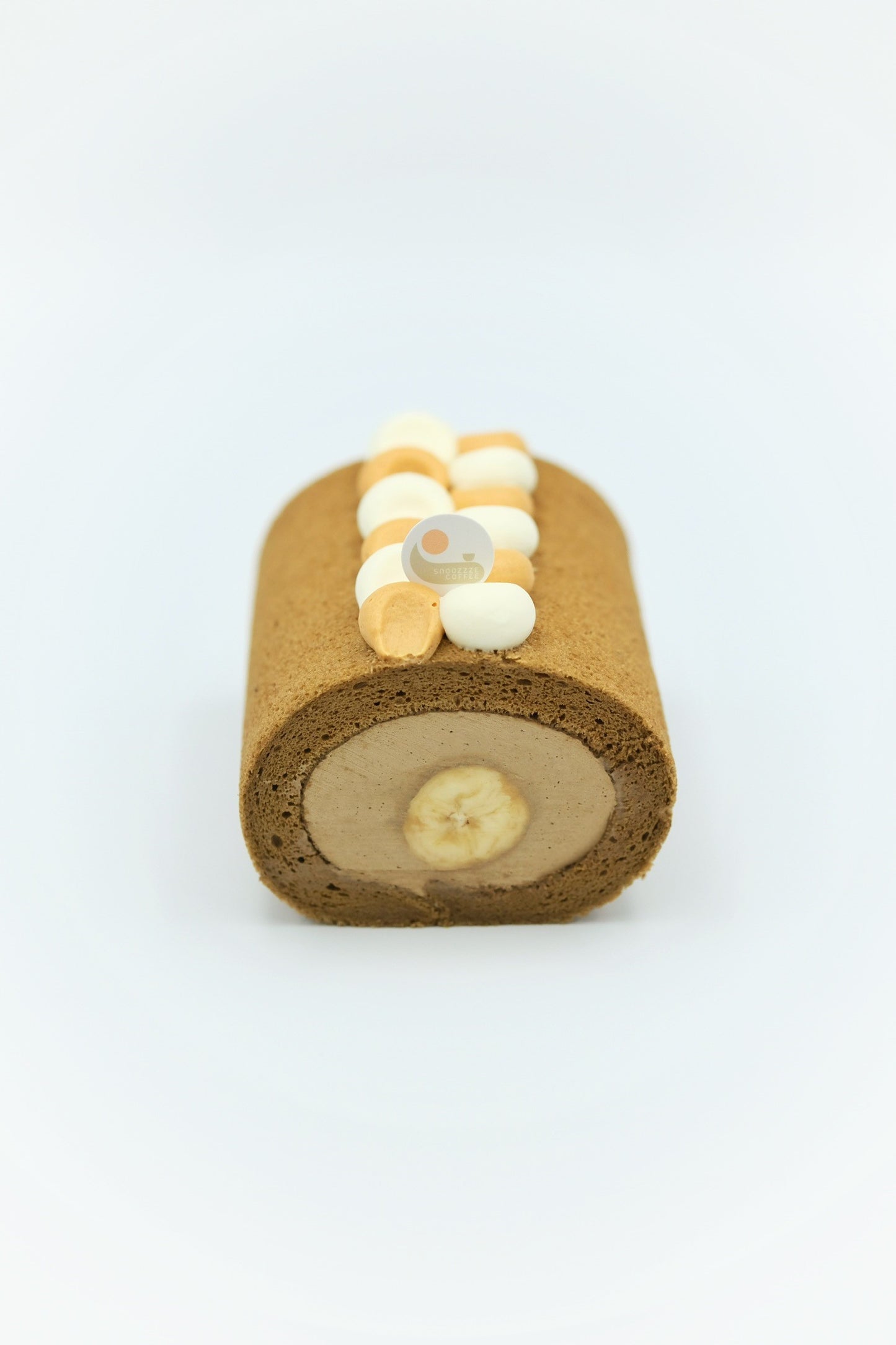 Hojicha Banana Caramel Roll Cake 12cm side view