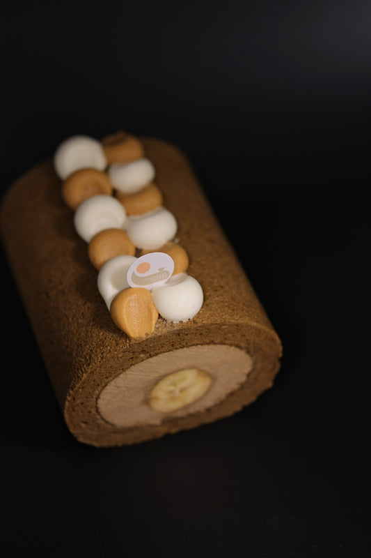 Hojicha Banana Caramel Roll Cake 12cm